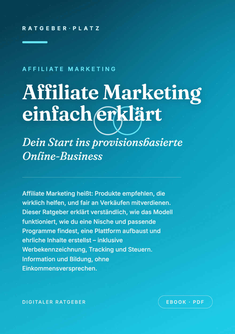 Cover: Affiliate Marketing einfach erklärt