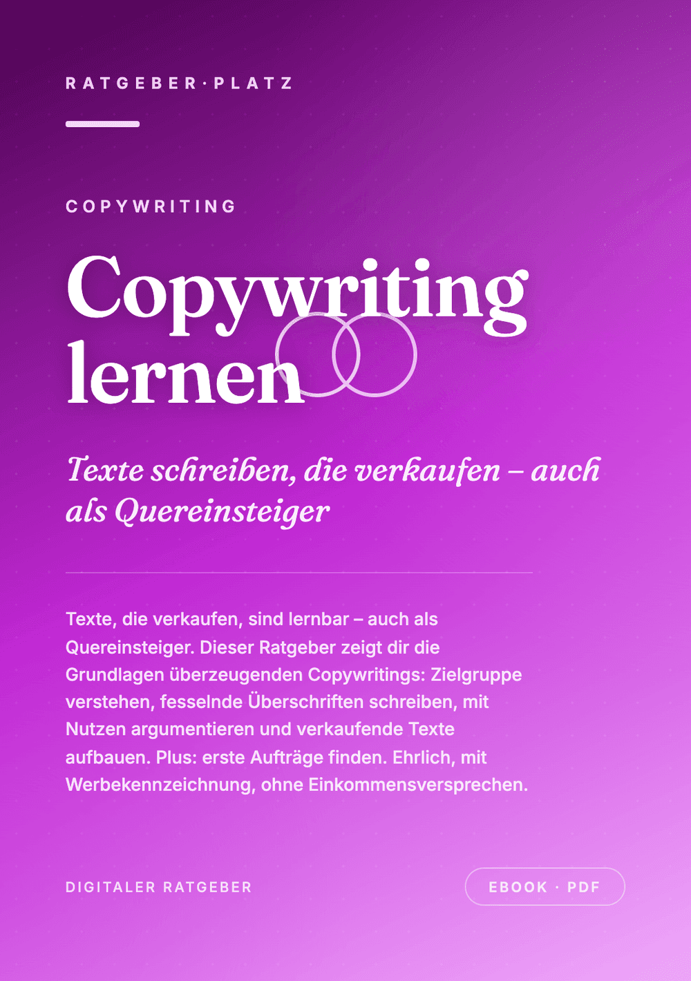 Cover: Copywriting lernen