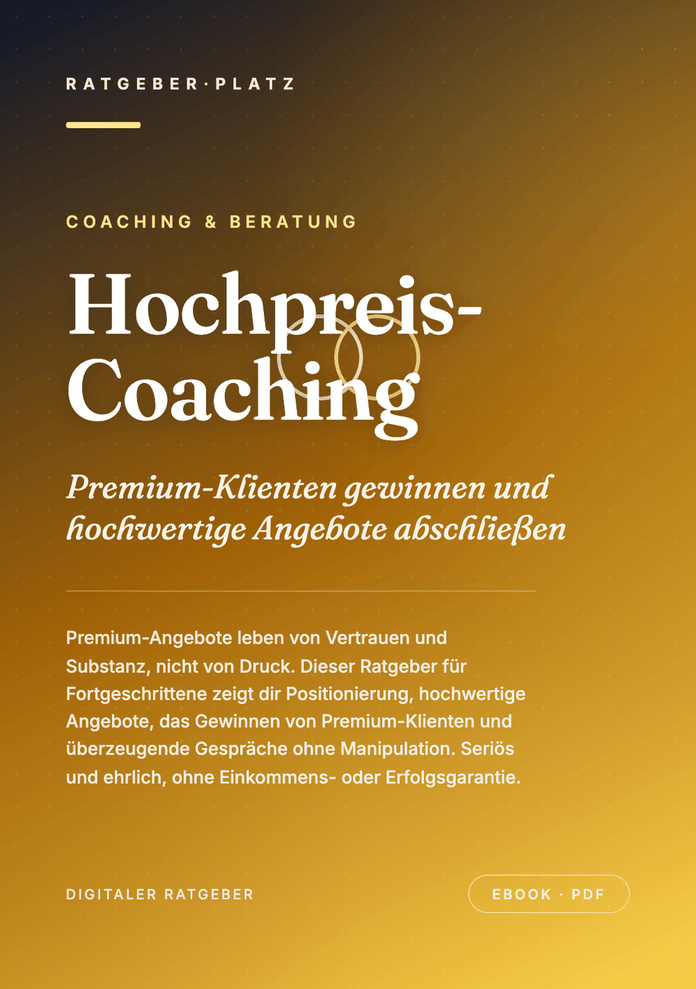 Cover: Hochpreis-Coaching