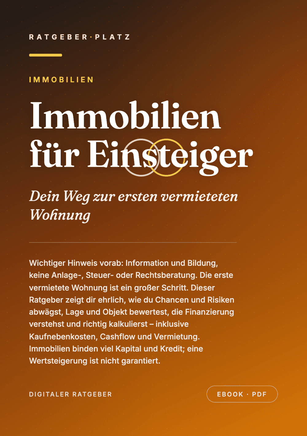 Cover: Immobilien für Einsteiger