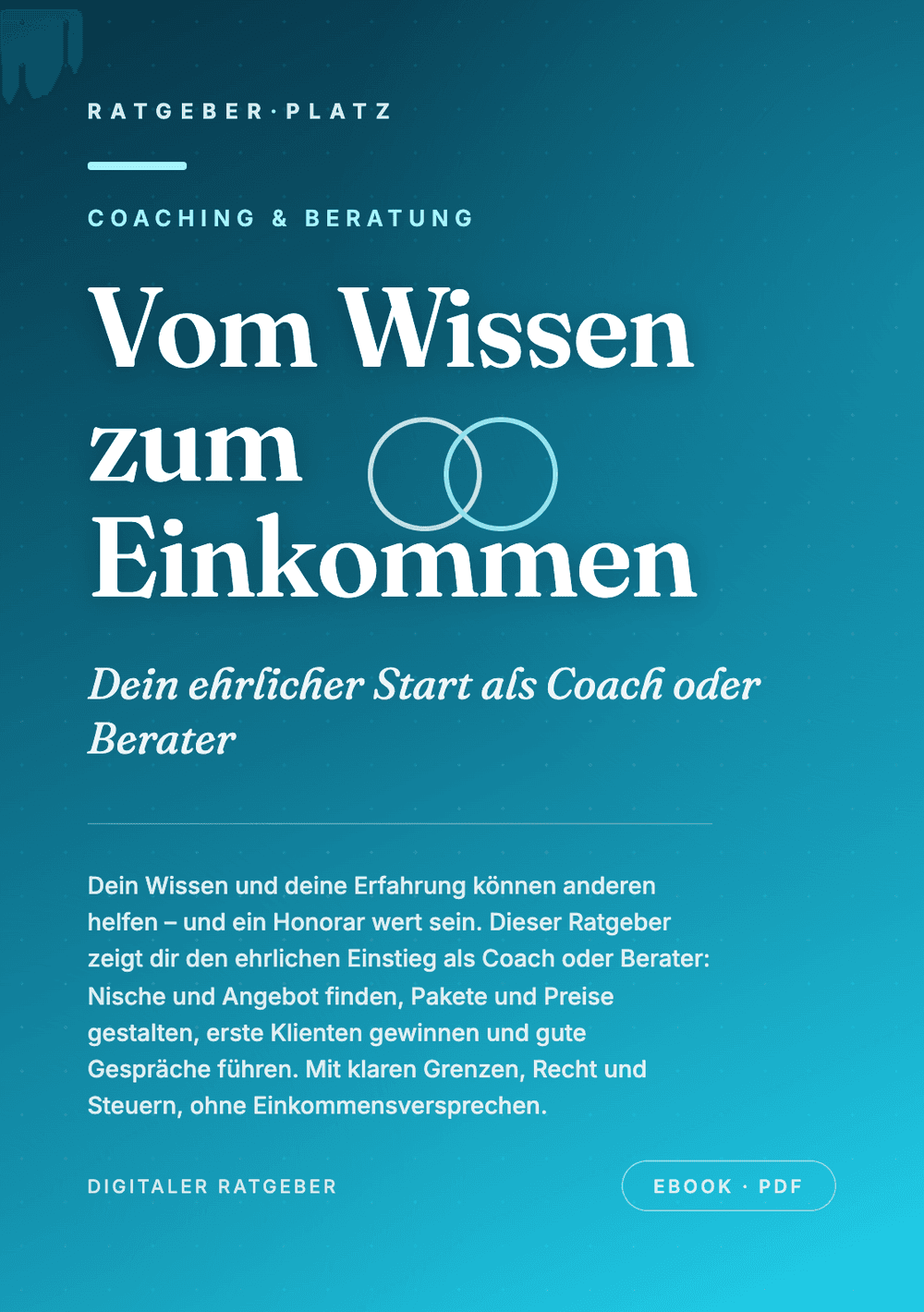 Cover: Vom Wissen zum Einkommen