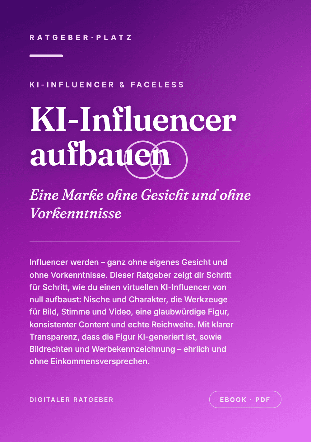 Cover: KI-Influencer aufbauen