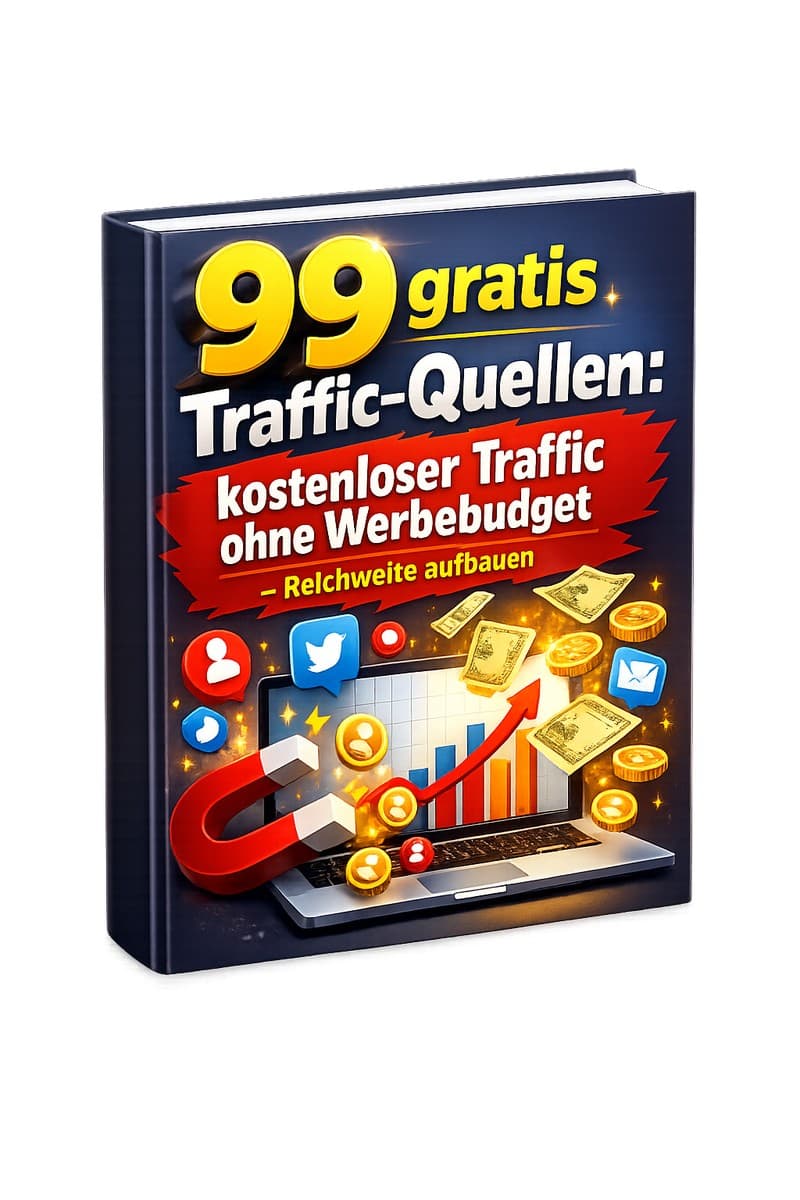 Cover – 99 gratis Traffic-Quellen: PDF-Ratgeber von RatgeberPlatz.de