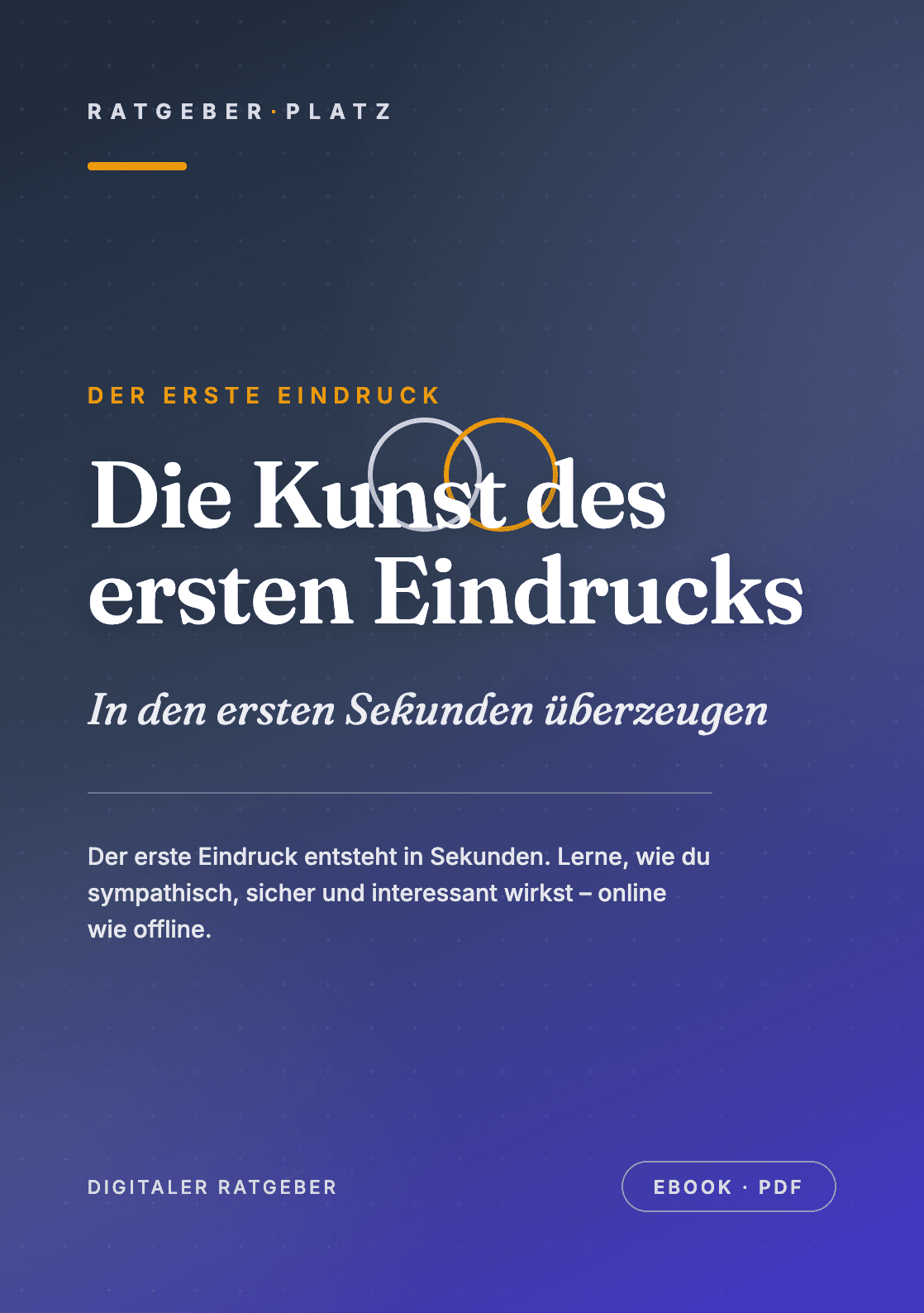 Cover: Die Kunst des ersten Eindrucks