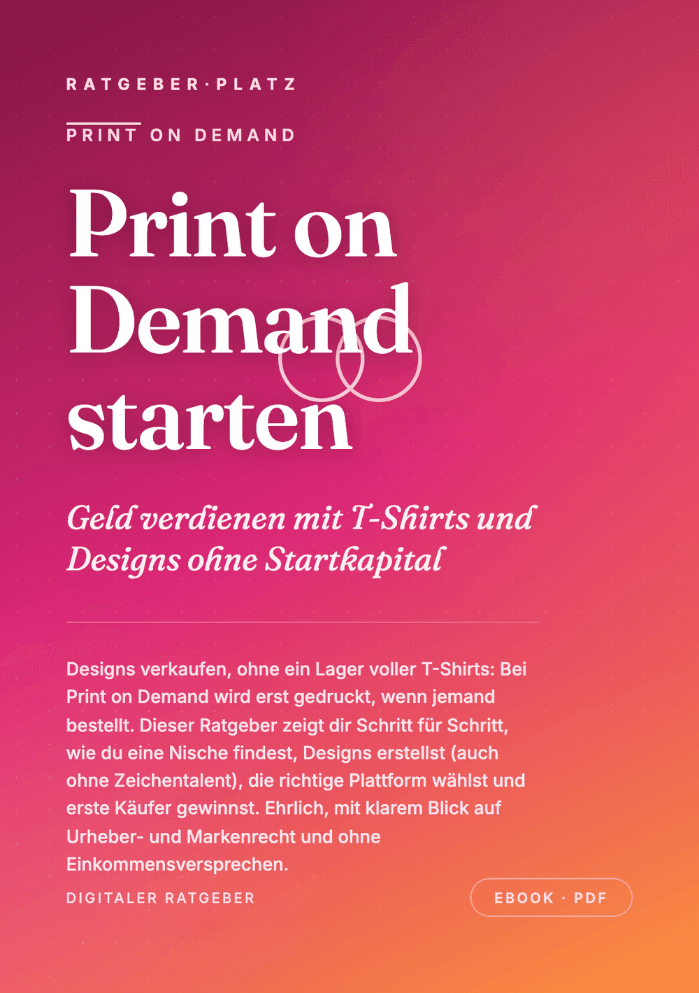 Cover: Print on Demand starten