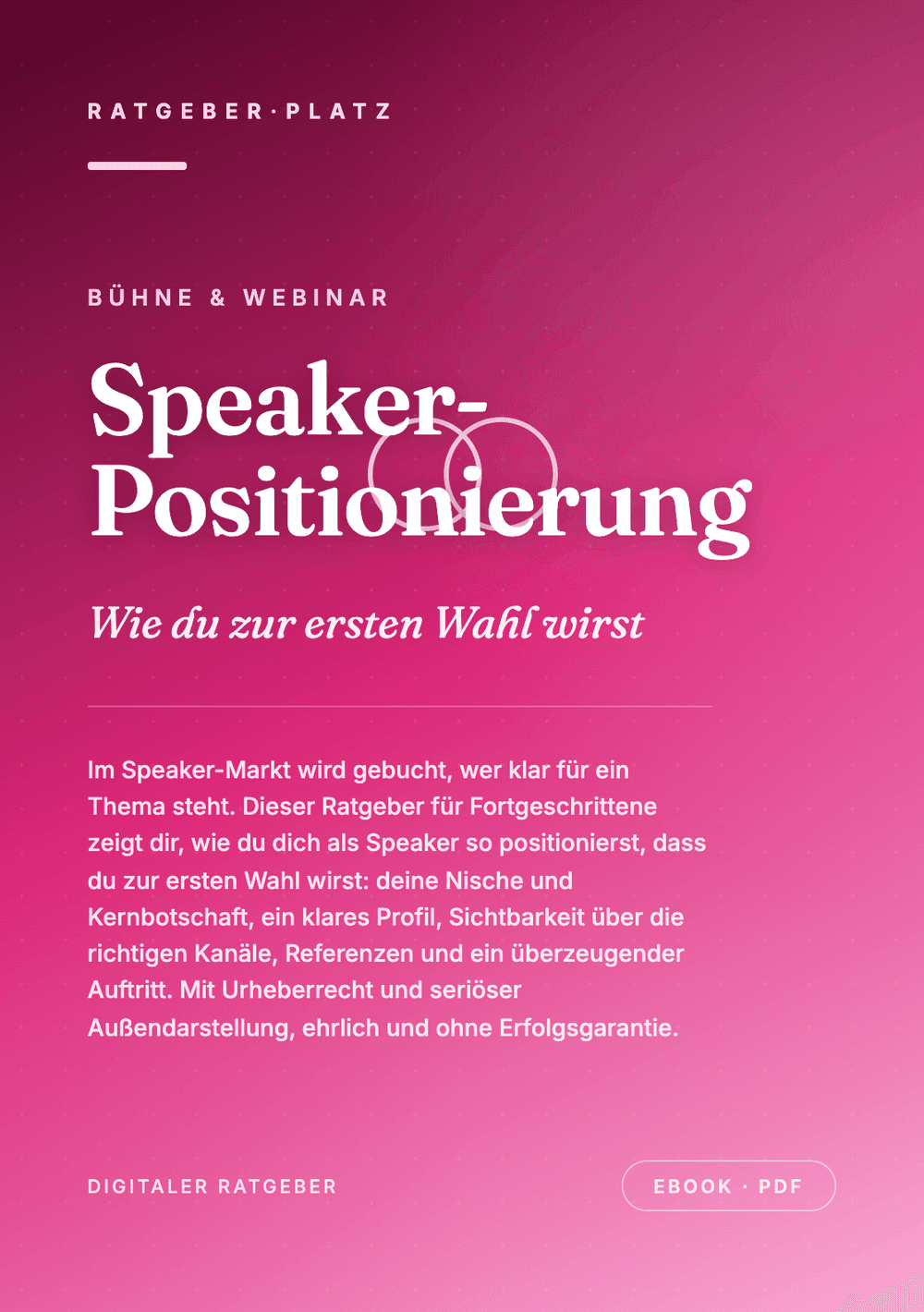 Cover: Speaker-Positionierung